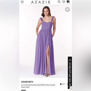 Azazie A-line Chiffon Dress